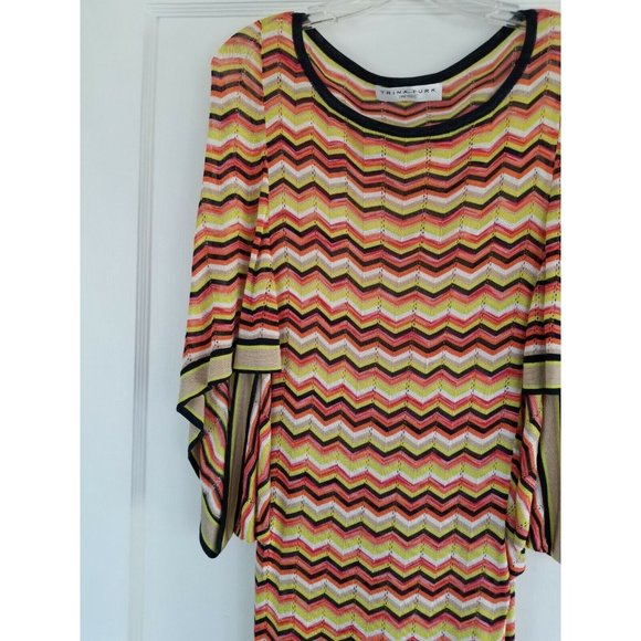 Trina Turk Chevron Jersey Knit Dress, SZ Small, NICE! see description - Picture 1 of 6